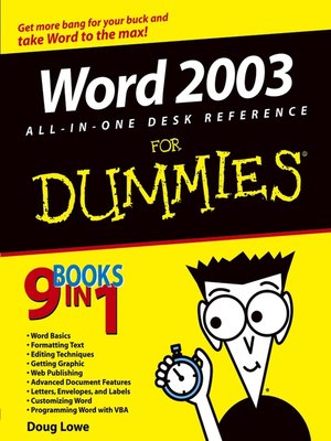 cover image of Word 2003 All-in-One Desk Reference For Dummies